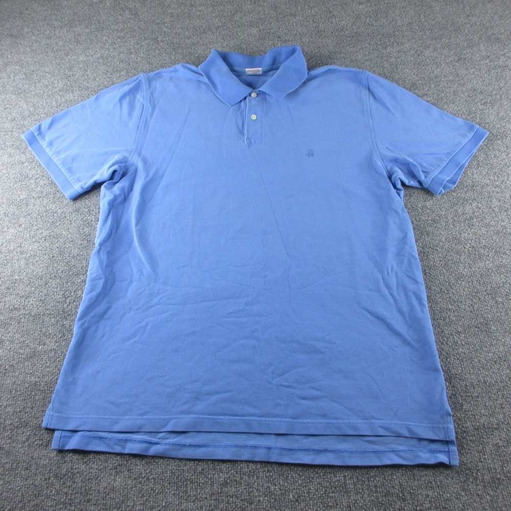 Brooks Brothers Shirt Mens XL Blue Performance Polo Short Sleeve Button Up Golf*
